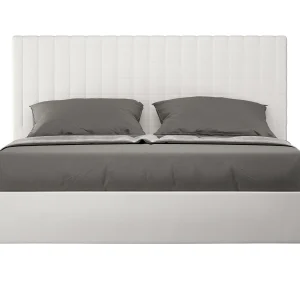 Gestoffeerd bed 160×190 met opbergruimte kunstleer wit Sunny Gestoffeerd bed 160×190 met opbergruimte kunstleer wit Sunny