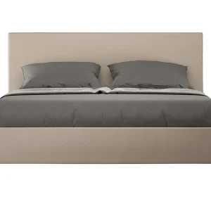 Gestoffeerd bed 160×190 met opbergruimte kunstleer taupe Adele Gestoffeerd bed 160×190 met opbergruimte kunstleer taupe Adele