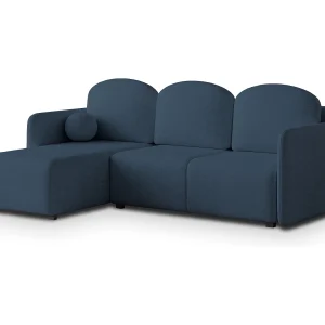Hoekbank SUVINO van fluweel met slaapfunctie Blau Hoekbank SUVINO van fluweel met slaapfunctie Blau