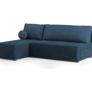 Hoekbank PARVELO van fluweel met slaapfunctie Blau Hoekbank PARVELO van fluweel met slaapfunctie Blau