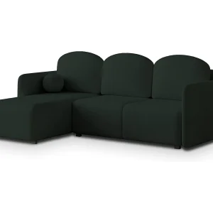 Hoekbank SUVINO van fluweel met slaapfunctie Grün Hoekbank SUVINO van fluweel met slaapfunctie Grün
