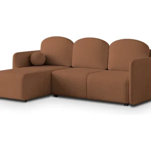 Hoekbank SUVINO van fluweel met slaapfunctie Orange Hoekbank SUVINO van fluweel met slaapfunctie Orange