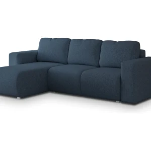 Hoekbank RINOVA van fluweel met slaapfunctie Blau Hoekbank RINOVA van fluweel met slaapfunctie Blau