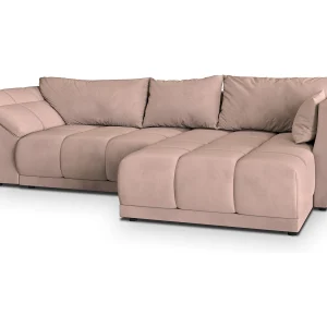 Hoekbank ORENTI van fluweel met slaapfunctie Rosa Hoekbank ORENTI van fluweel met slaapfunctie Rosa