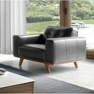 Chester fauteuil zwart leer 5037 ANGEL CERDA Chester fauteuil zwart leer 5037 ANGEL CERDA