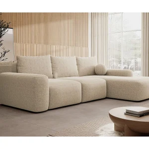 Hoekbank – crème chenille – rechterkant – CARNOS Hoekbank – crème chenille – rechterkant – CARNOS