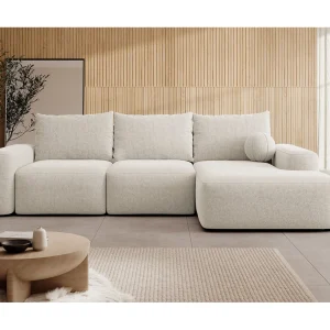 Hoekbank – crème chenille – rechterkant – CARNOS Hoekbank – crème chenille – rechterkant – CARNOS