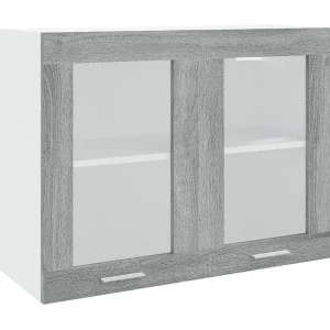 Bovenkast Lyon 80x31x60 cm bewerkt hout grijs sonoma eikenkleurig Bovenkast Lyon 80x31x60 cm bewerkt hout grijs sonoma eikenkleurig
