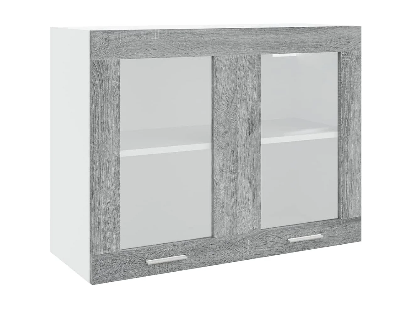Bovenkast Lyon 80x31x60 cm bewerkt hout grijs sonoma eikenkleurig