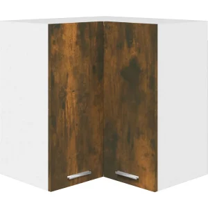 Hanghoekkast Lyon 57x57x60 cm bewerkt hout gerookt eikenkleurig Hanghoekkast Lyon 57x57x60 cm bewerkt hout gerookt eikenkleurig
