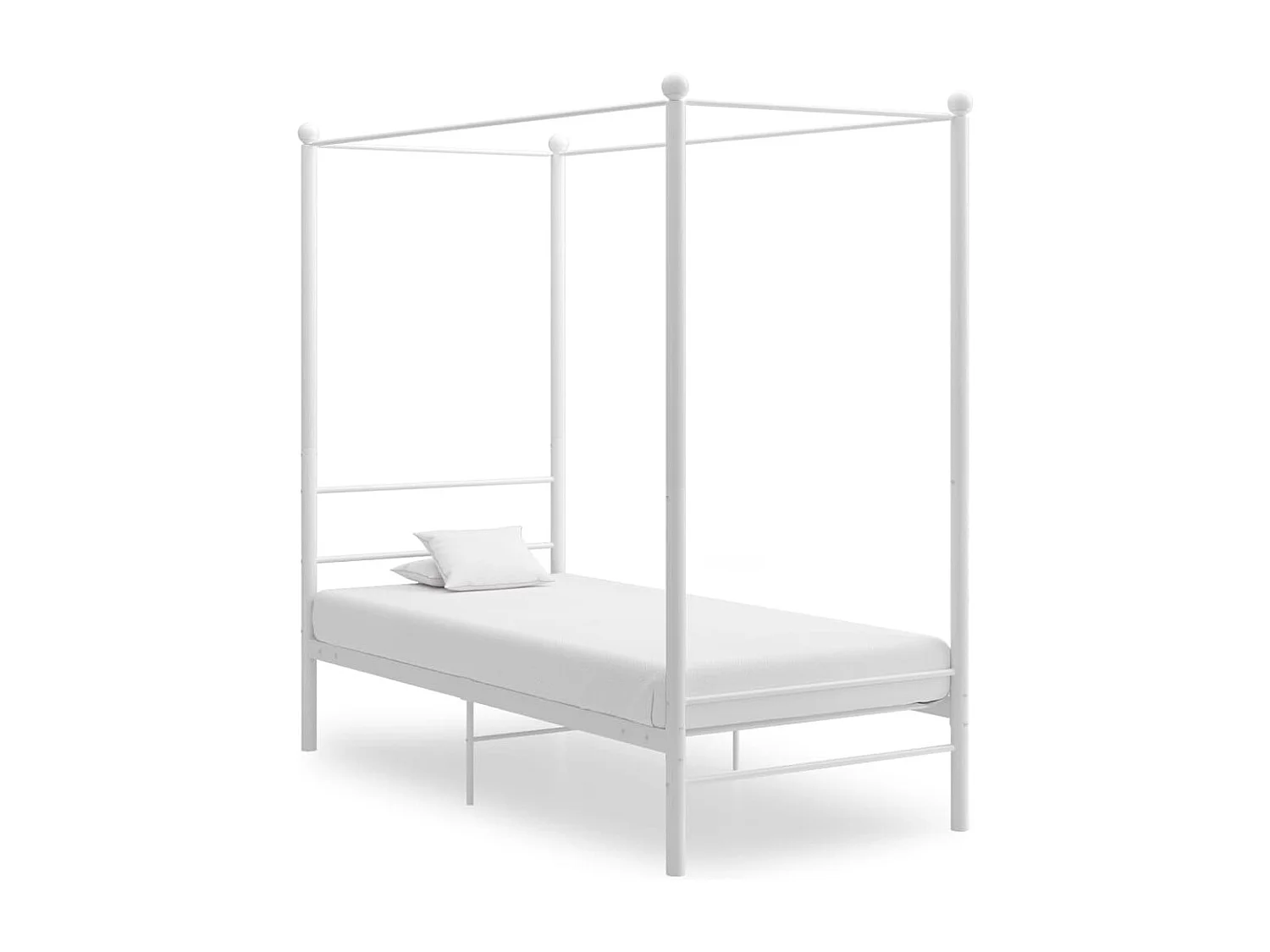 Hemelbedframe metaal wit 100x200 cm