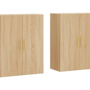 Hangkasten 2 st 69,5x34x90 cm sonoma eikenkleurig Hangkasten 2 st 69,5x34x90 cm sonoma eikenkleurig