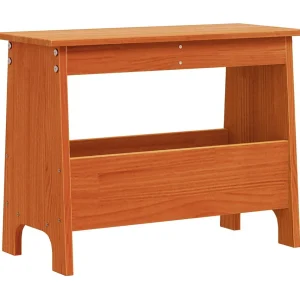 Halbankje 60x28x45 cm massief grenenhout wasbruin Halbankje 60x28x45 cm massief grenenhout wasbruin