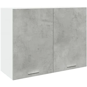 Bovenkast Lyon 80x31x60 cm bewerkt hout betongrijs Bovenkast Lyon 80x31x60 cm bewerkt hout betongrijs