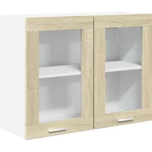 Bovenkast Lyon 80x31x60 cm bewerkt hout sonoma eikenkleurig Bovenkast Lyon 80x31x60 cm bewerkt hout sonoma eikenkleurig