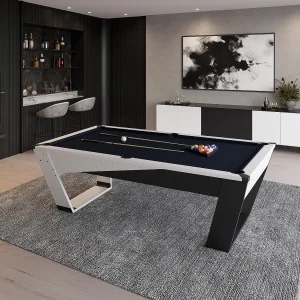 Biljartafel – Afmetingen 213.4 x 122.4 x 81.3 cm – Kleur zwart en wit – HARRISON Biljartafel – Afmetingen 213.4 x 122.4 x 81.3 cm – Kleur zwart en wit – HARRISON