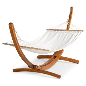 Hedvig hangmat op standaard beige, bruin. Hedvig hangmat op standaard beige, bruin.