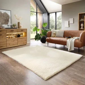 Handgeknoopt Berber tapijt van wol 60×90 cm blanc Imaba Super Handgeknoopt Berber tapijt van wol 60×90 cm blanc Imaba Super