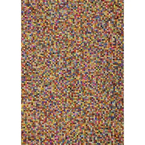 Handgemaakt viltbal-tapijt 90×160 cm veelkleurig Felty 2.2 Handgemaakt viltbal-tapijt 90×160 cm veelkleurig Felty 2.2