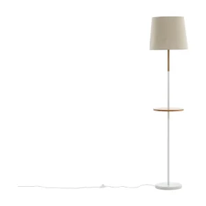 Hattman verlichting vloerlamp 36x36x165cm stof beige, wit, hout. Hattman verlichting vloerlamp 36x36x165cm stof beige, wit, hout.