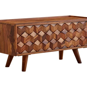 HiFi Lowboard Massief Sheesham-Hout TV-Dressoir 92x44x35
