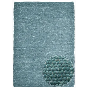 Handgeweven omkeerbaar wollen tapijt 40×60 cm petrol Alpen Handgeweven omkeerbaar wollen tapijt 40×60 cm petrol Alpen