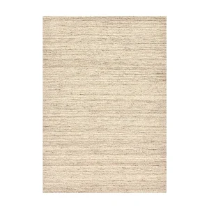 Handgeweven UNI wollen tapijt 70×140 cm beige natuur Pure