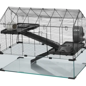 Knaagdierenkooi Hamster, SucceBuy Hamsterkooi, Transparant Habitat met 360°-Zicht, 75 x 44 x 61 cm, Ruim voor Kleine Dieren, met Accessoires Knaagdierenkooi Hamster, SucceBuy Hamsterkooi, Transparant Habitat met 360°-Zicht, 75 x 44 x 61 cm, Ruim voor Kleine Dieren, met Accessoires