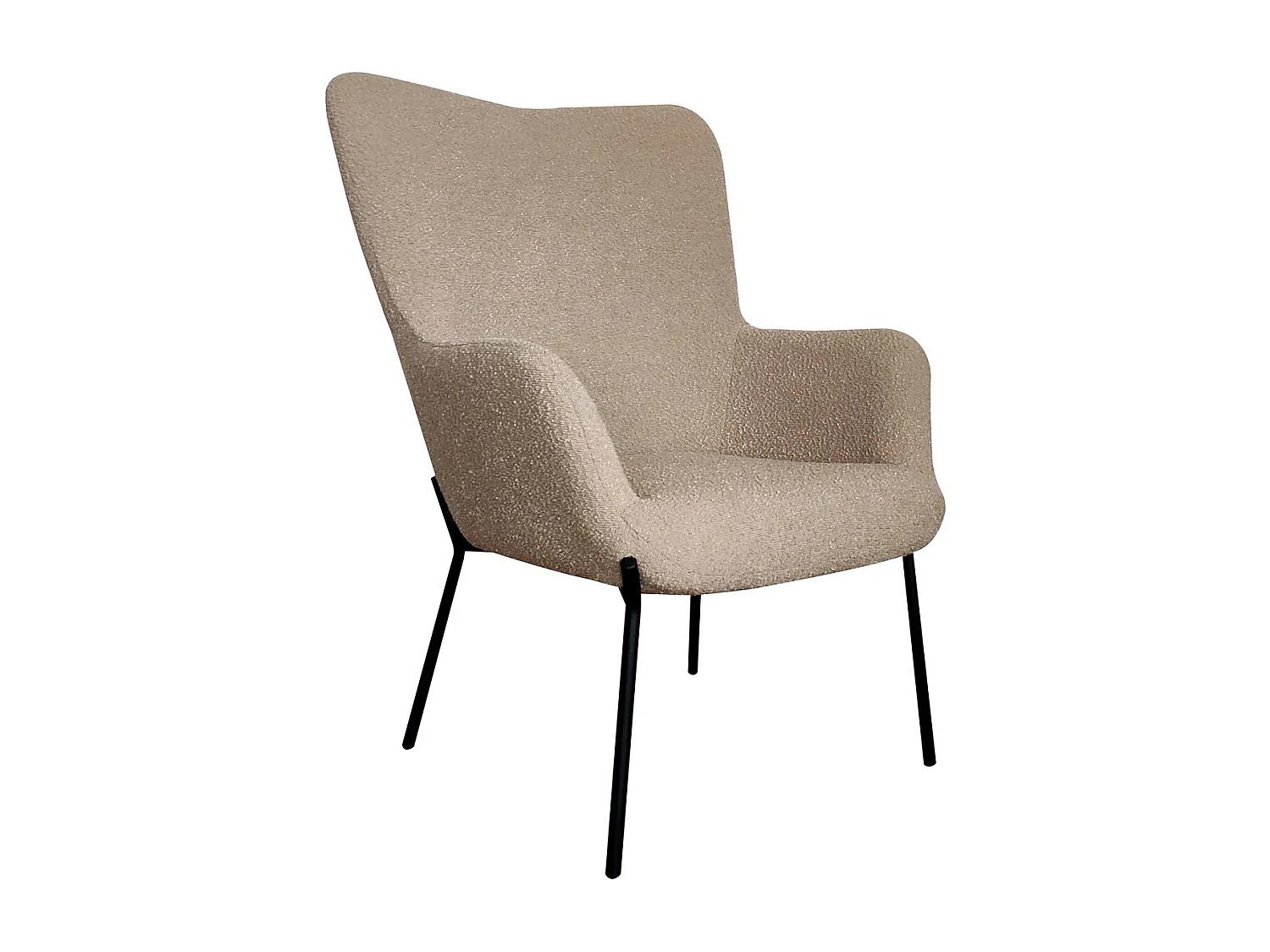 Glasgow fauteuil bouclé bruin.