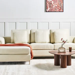 Hoekbank OSLO Stof Lichtbeige 4-zitter Rechterzijde Hoekbank OSLO Stof Lichtbeige 4-zitter Rechterzijde