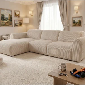 Hoekbank Softy – luxe hoekbank voor woonkamer, zacht en veerkrachtig, grote hoekbank 297×180 cm Hoekbank Softy – luxe hoekbank voor woonkamer, zacht en veerkrachtig, grote hoekbank 297×180 cm