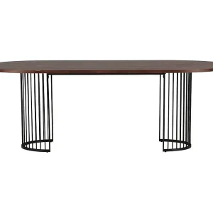 Hamneskär eetkamertafel 110x220cm okkernoot decor.