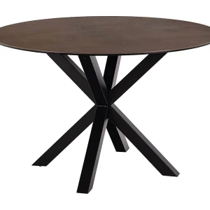 Hailey eetkamertafel Ø119cm glas bruin. Hailey eetkamertafel Ø119cm glas bruin.