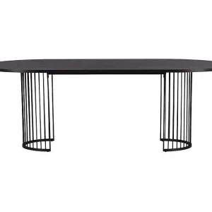 Hamneskär eetkamertafel 110x220cm zwart.
