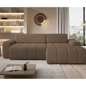 Hoekbank Savio Vrijstaand, Slijtvast Kansas-stof, Afm. 265x172x81cm, Uitschuifbaar Zitvlak 206x92cm, Rechterkant, Cappuccino Hoekbank Savio Vrijstaand, Slijtvast Kansas-stof, Afm. 265x172x81cm, Uitschuifbaar Zitvlak 206x92cm, Rechterkant, Cappuccino
