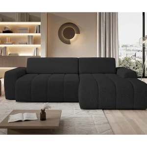 Hoekbank Savio Vrijstaand, Slijtvast Kansas-stof, Afm. 265x172x81cm, Uitschuifbaar Zitvlak 206x92cm, Rechterkant, Antraciet Hoekbank Savio Vrijstaand, Slijtvast Kansas-stof, Afm. 265x172x81cm, Uitschuifbaar Zitvlak 206x92cm, Rechterkant, Antraciet