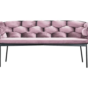Gestoffeerde bank – Roze Fluweel – MONTY Gestoffeerde bank – Roze Fluweel – MONTY