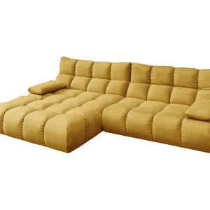 Hoekbank – Geel Fluweel – VIVIEN Hoekbank – Geel Fluweel – VIVIEN