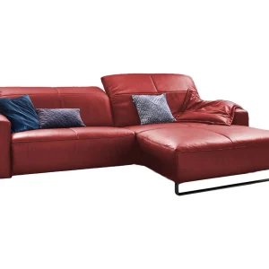 Hoekbank – Hoogglans rood Leer – YORK