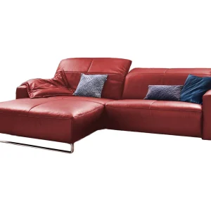 Hoekbank – Hoogglans rood Leer – YORK