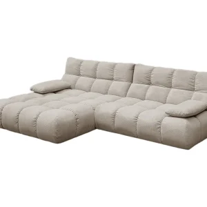 Hoekbank – Beige Koord – VIVIEN Hoekbank – Beige Koord – VIVIEN