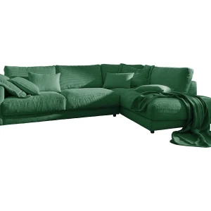 Hoekbank – Smaragdgroen Koord – MADELINE Hoekbank – Smaragdgroen Koord – MADELINE