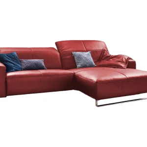 Hoekbank – Hoogglans rood Leer – YORK