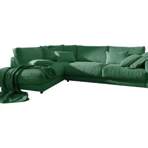 Hoekbank – Smaragdgroen Koord – MADELINE Hoekbank – Smaragdgroen Koord – MADELINE