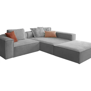 Hoekbank – Grijs Plat geweven stof – CARMO Hoekbank – Grijs Plat geweven stof – CARMO