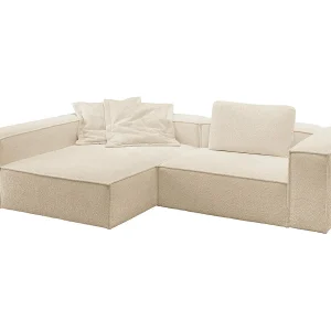 Hoekbank – Beige Plat geweven stof – CARMO Hoekbank – Beige Plat geweven stof – CARMO