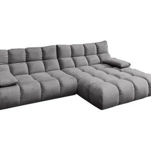 Hoekbank – Steengrijs Fluweel – VIVIEN Hoekbank – Steengrijs Fluweel – VIVIEN