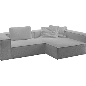 Hoekbank – Grijs Plat geweven stof – CARMO Hoekbank – Grijs Plat geweven stof – CARMO