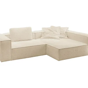 Hoekbank – Beige Plat geweven stof – CARMO Hoekbank – Beige Plat geweven stof – CARMO