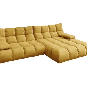 Hoekbank – Geel Fluweel – VIVIEN Hoekbank – Geel Fluweel – VIVIEN